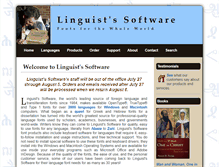 Tablet Screenshot of linguistsoftware.com